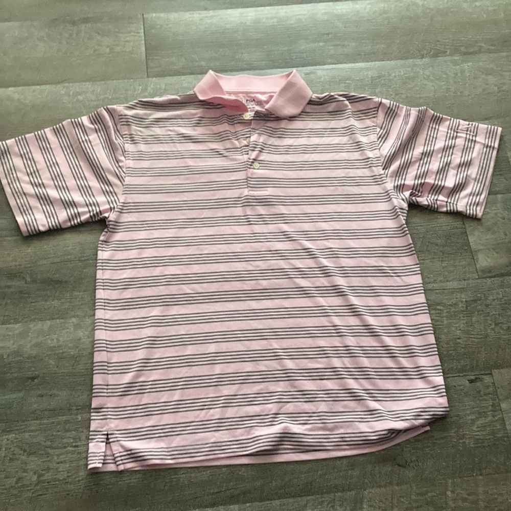 PGA Tour Mens Medium Golf Polo Shirt Pink - Picture 4 of 5